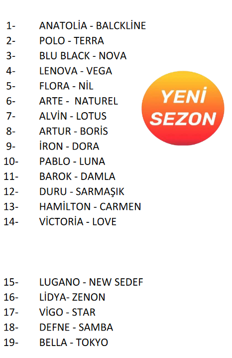 Yeni Sezon Ürünleri